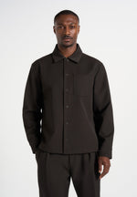 Valentin - Tailored Overshirt - Dark Brown