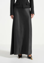 Grace - Boucle And Satin Belted Blazer Maxi Dress - Black