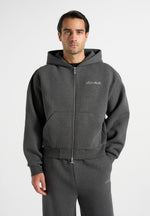 js002-unisex-signature-relaxed-fit-zip-hoodie-charcoal-grey