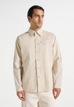 ronnie-unisex-pinstripe-long-sleeve-shirt-beige