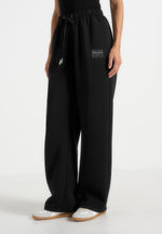 Avery - Unisex Neoprene Relaxed fit Sweatpants - Black