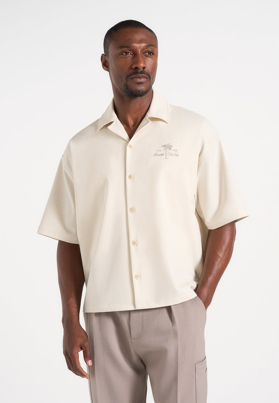 alexis-unisex-cote-dazur-boxy-shirt-cream