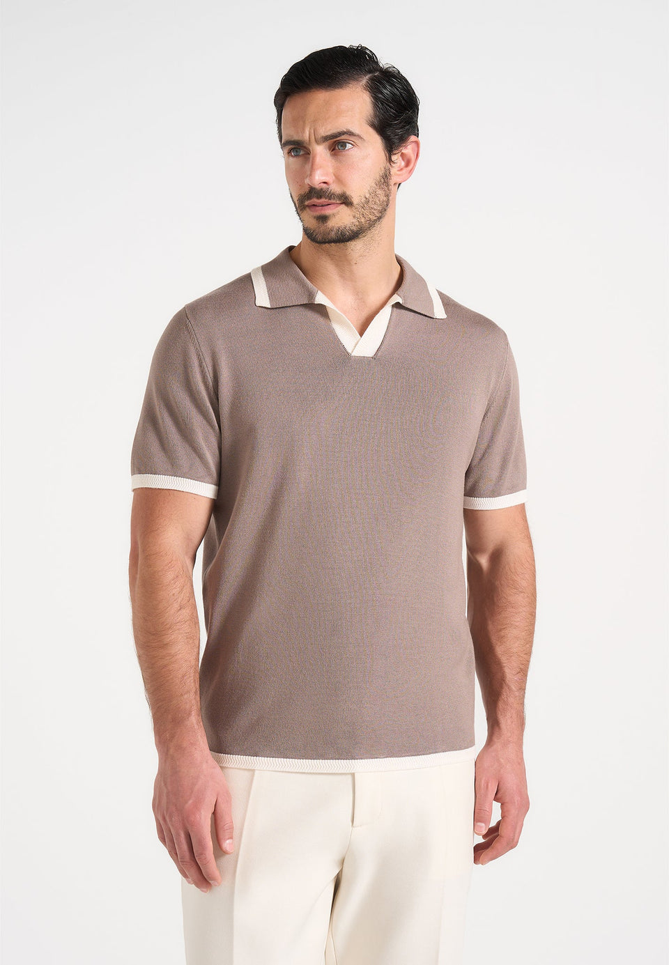lambert-contrast-detail-knit-polo-shirt-mushroom