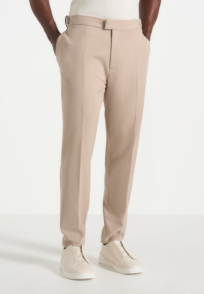 Hubert - Slim Fit Tailored Pants - Beige