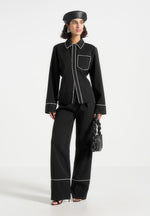 contrast-piped-pleated-trousers-black-white