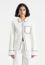 contrast-piped-backless-tie-shirt-white-black
