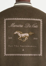 Equestrian - Wool-Blend Varsity Jacket - Olive