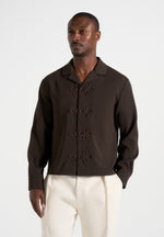 Valen - Applique Detail Long Sleeve Shirt - Brown