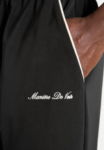 Signature Piped Track Pants - Black