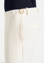 Hubert - Slim Fit Tailored Pants - Off White
