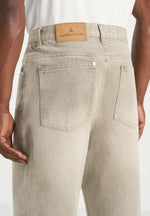 DN002 - Relaxed Fit Denim Jeans - Beige