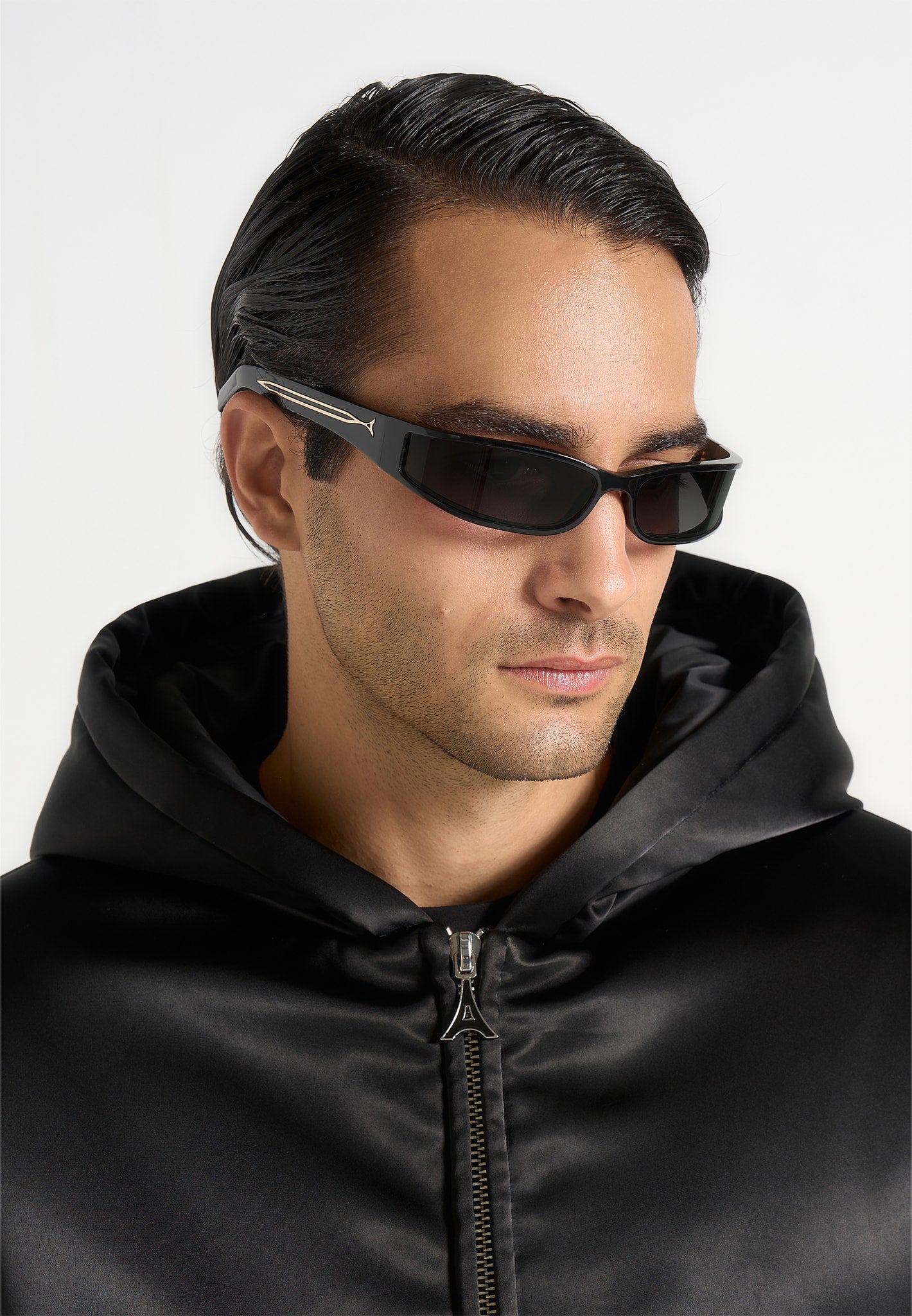 Zayn - Wraparound Sunglasses - Black 