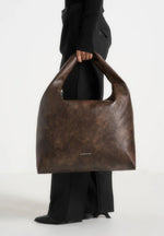 Aubin - Vintage Leather Hobo Bag - Brown