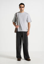 hugo-relaxed-fit-t-shirt-with-pleat-grey