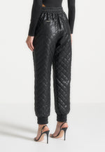 vegan-leather-quilted-joggers-black