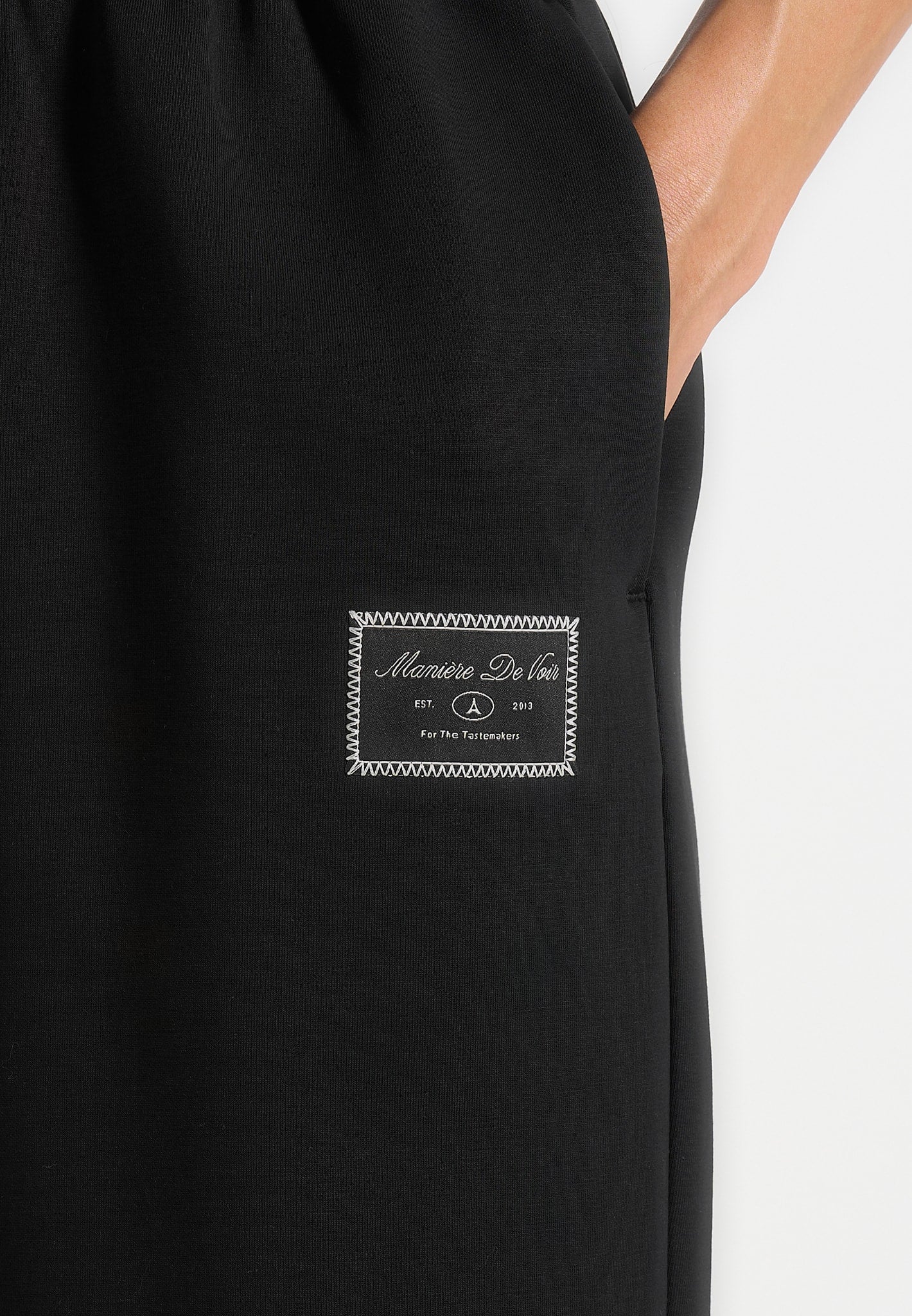 Avery - Unisex Neoprene Relaxed fit Sweatpants - Black