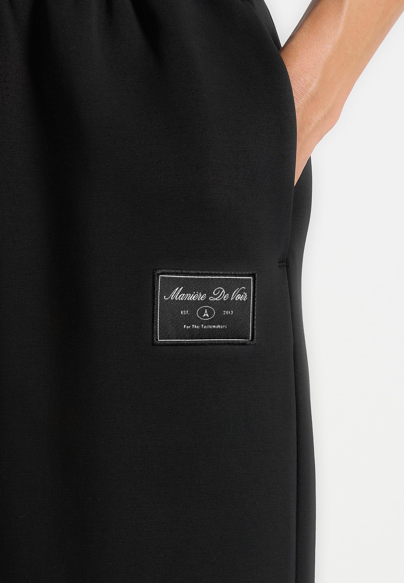 Avery - Unisex Neoprene Relaxed fit Sweatpants - Black