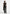 Linda - Tailored Wide Shoulder Cinched Waistcoat - Black