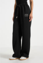 Avery - Unisex Neoprene Relaxed fit Sweatpants - Black