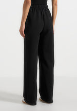 Avery - Unisex Neoprene Relaxed fit Sweatpants - Black