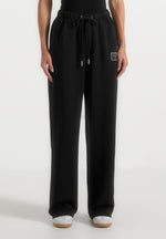 Avery - Unisex Neoprene Relaxed fit Sweatpants - Black