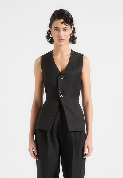 cinch-waistcoat-with-oversized-buttons-black