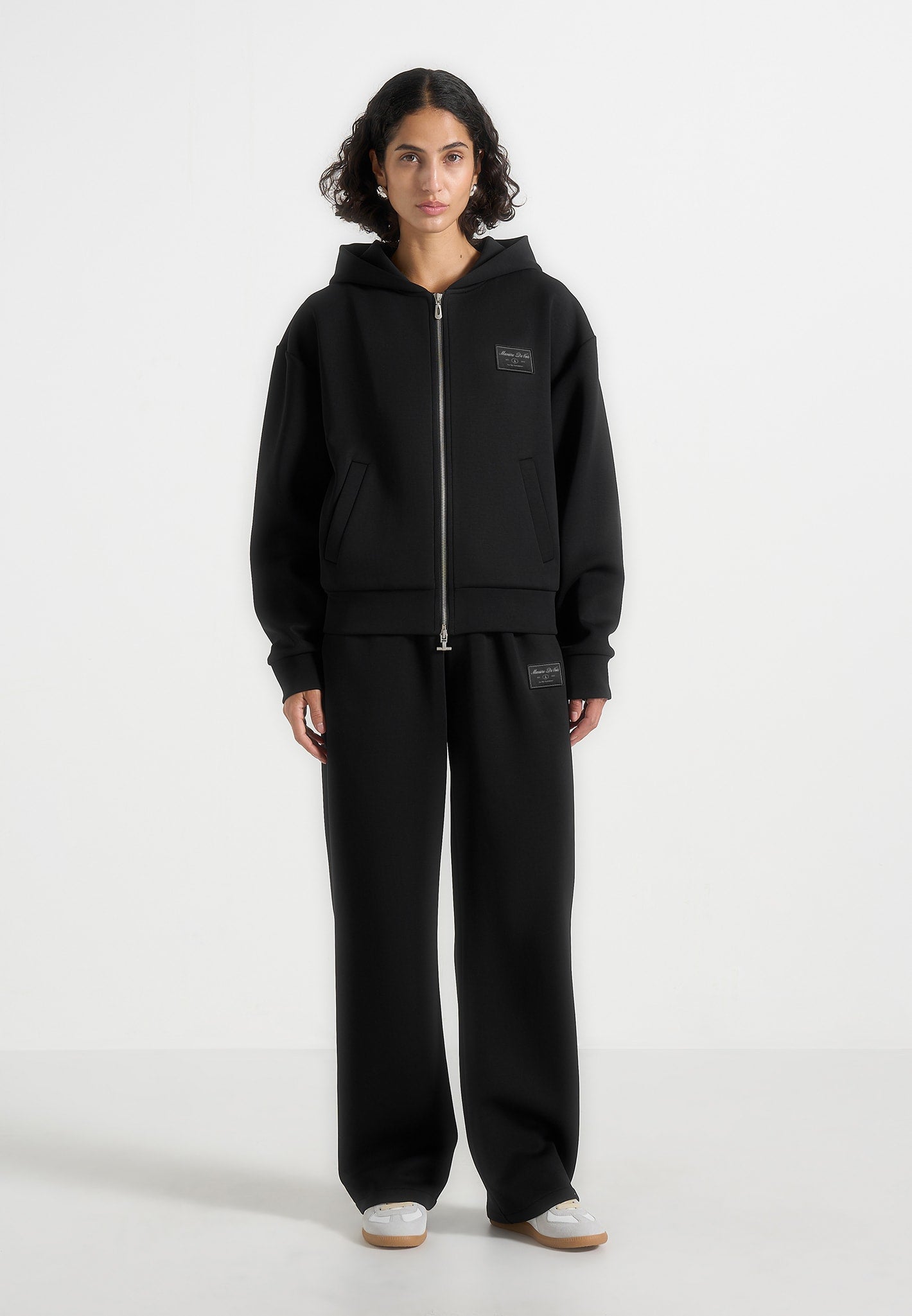 ray-unisex-neoprene-cropped-zip-hoodie-black