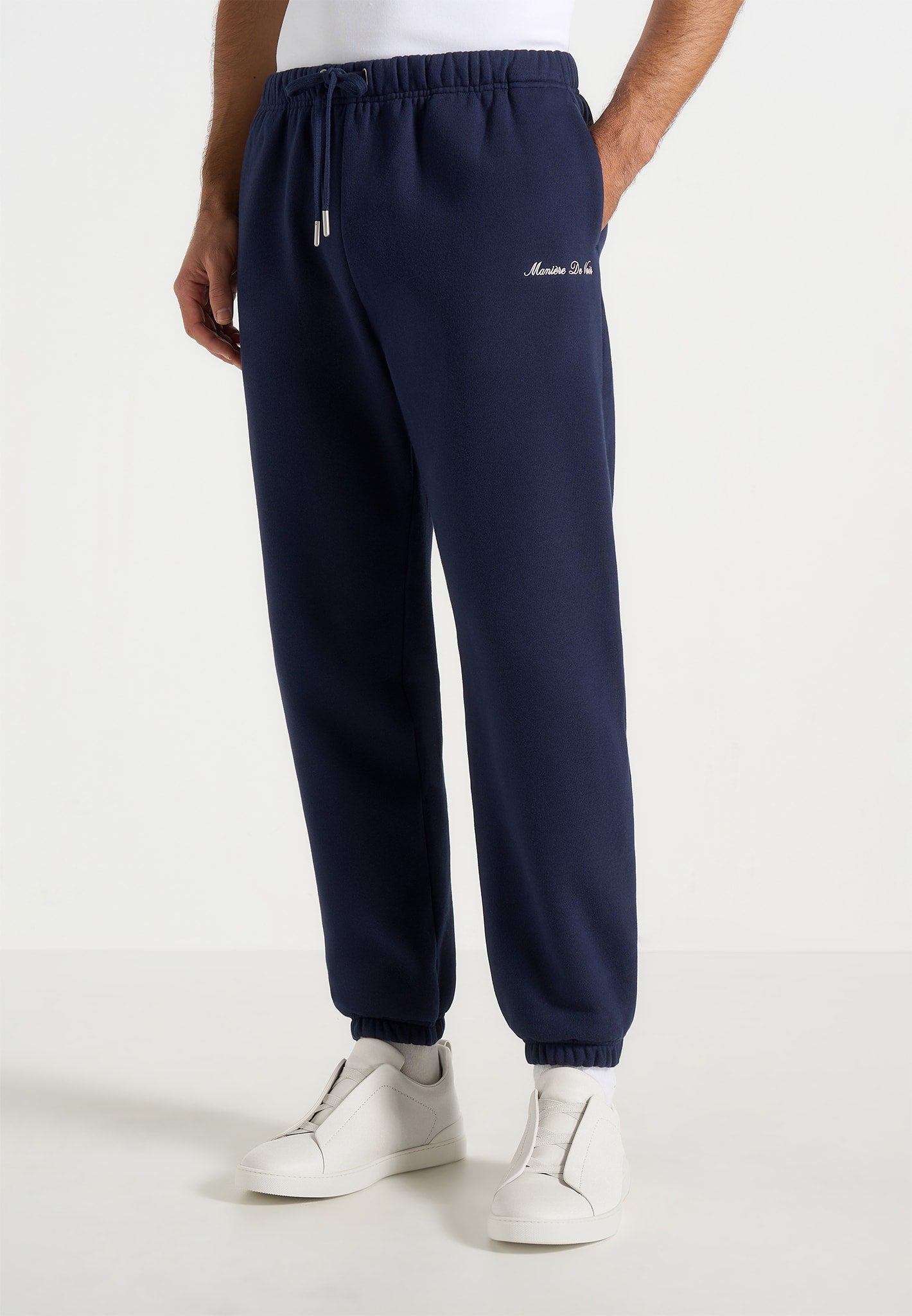 Alistair - Signature Regular Fit Cuffed Sweatpants - Navy 
