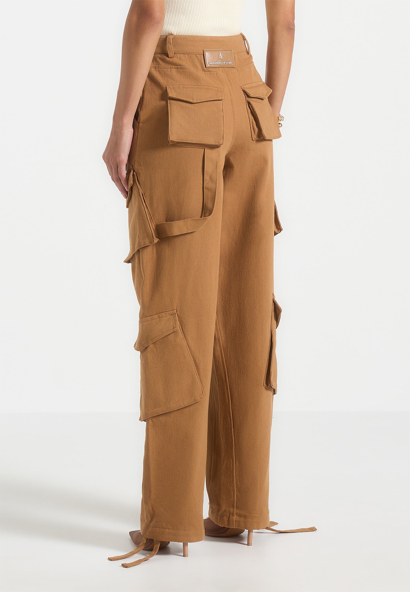 Anne High Waisted Cargo Pants Tan Manière De Voir USA