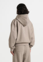 Zia - Unisex Signature Relaxed Fit Zip Hoodie - Taupe
