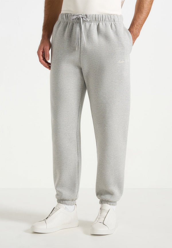 Alistair - Signature Regular Fit Cuffed Sweatpants - Marl Grey