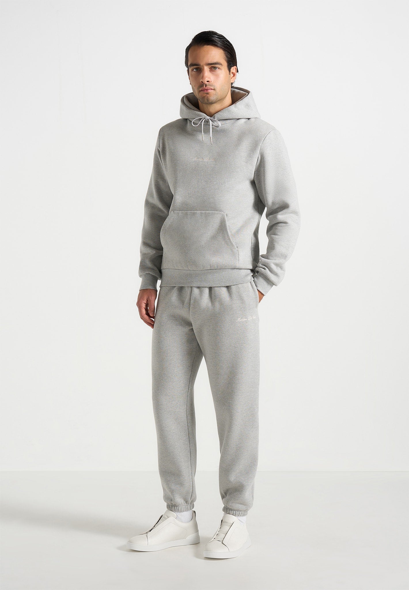 Alistair - Signature Regular Fit Cuffed Sweatpants - Marl Grey 