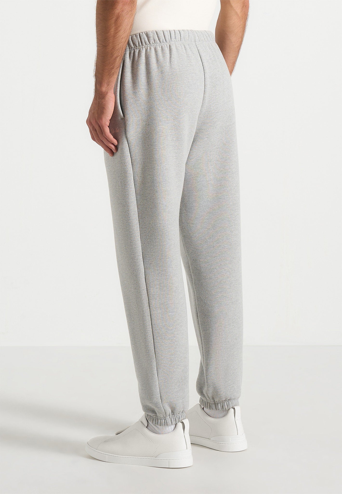 Alistair - Signature Regular Fit Cuffed Sweatpants - Marl Grey