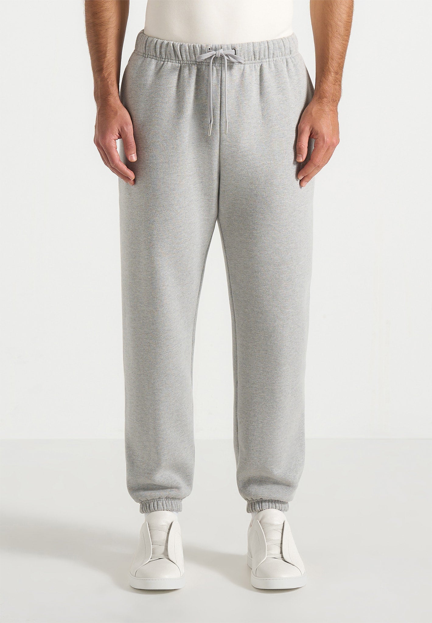 Alistair - Signature Regular Fit Cuffed Sweatpants - Marl Grey