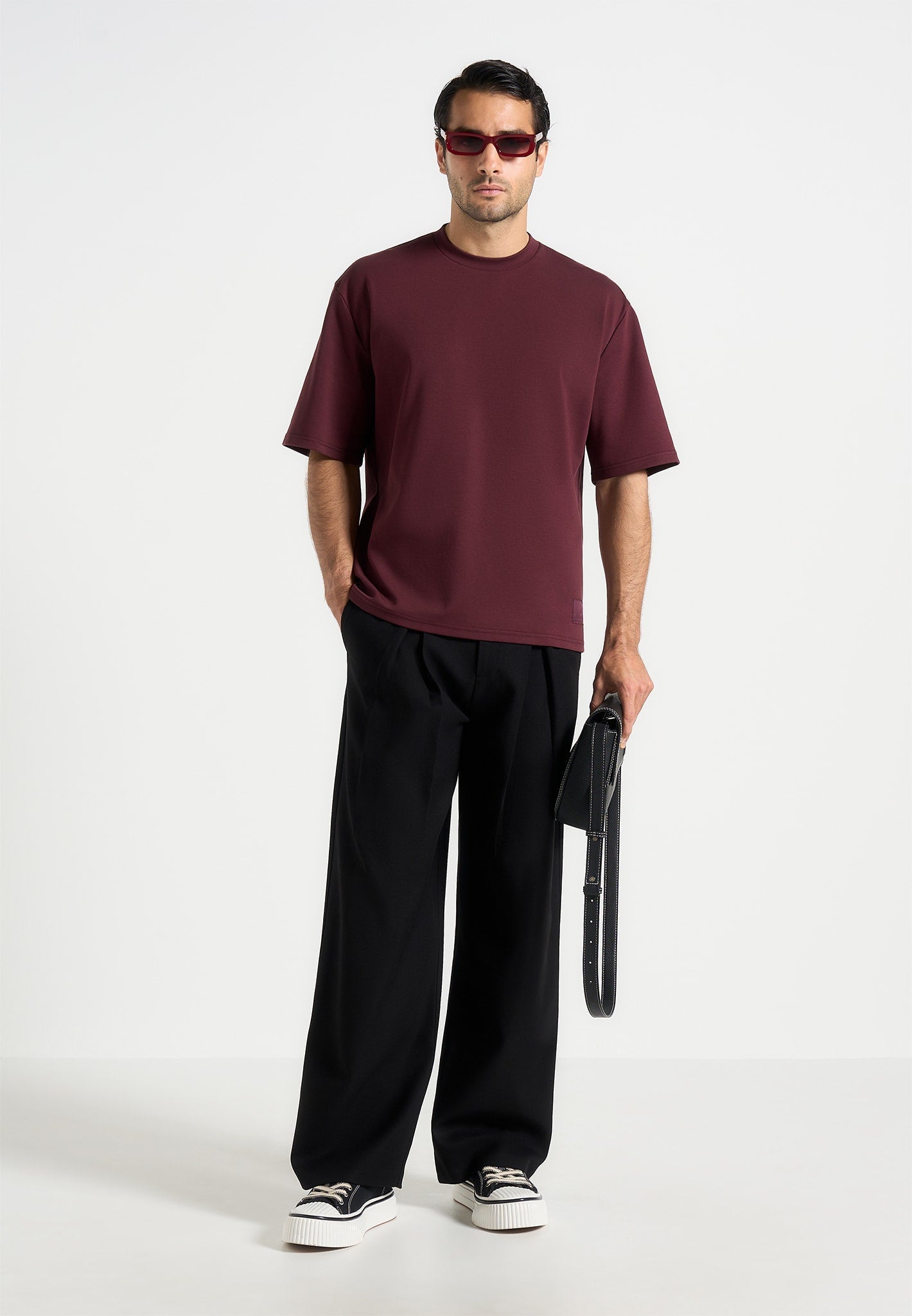 Paul - Relaxed Fit T-Shirt - Wine Red