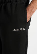 Alistair - Signature Regular Fit Cuffed Sweatpants - Black