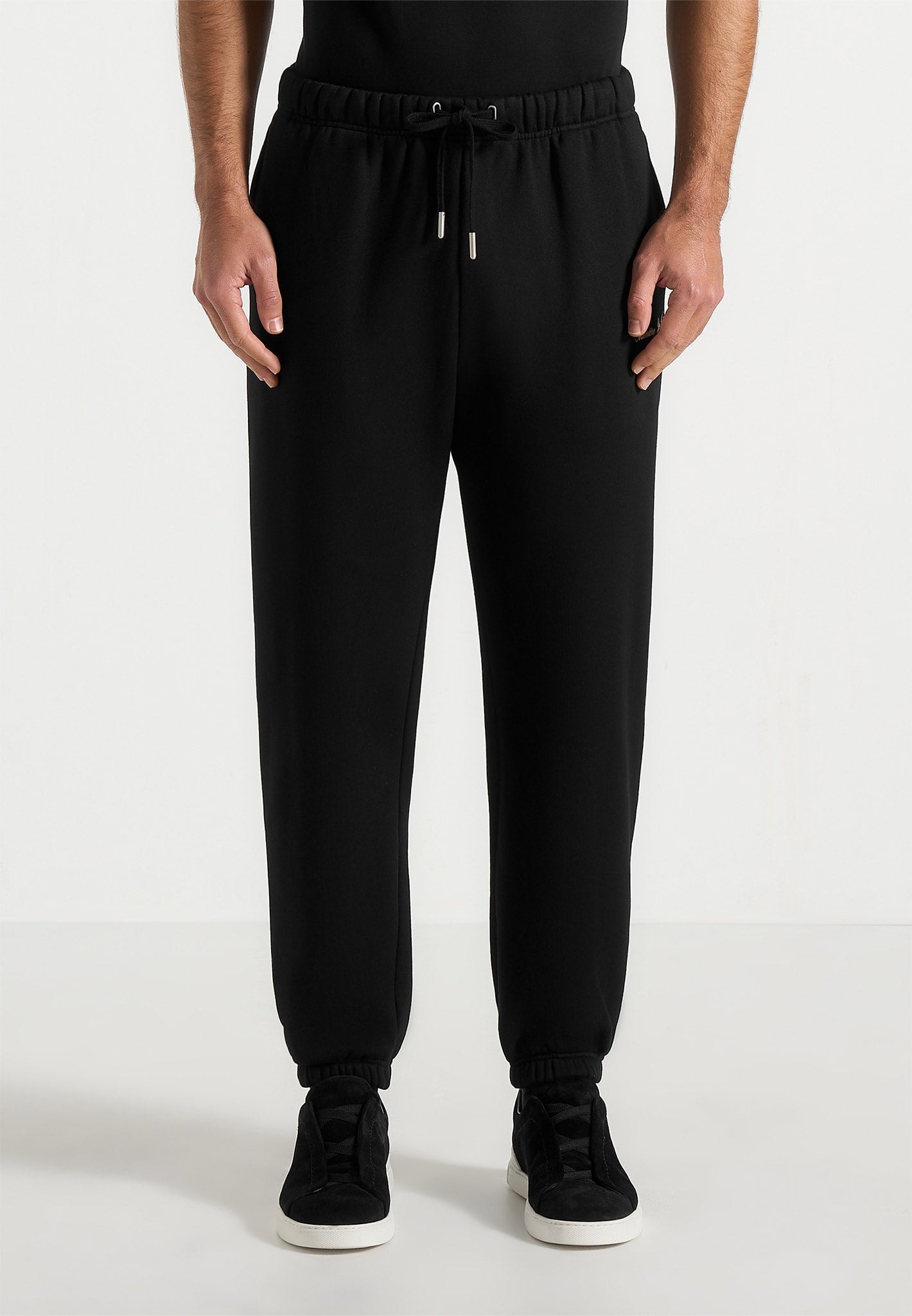 Alistair - Signature Regular Fit Cuffed Sweatpants - Black