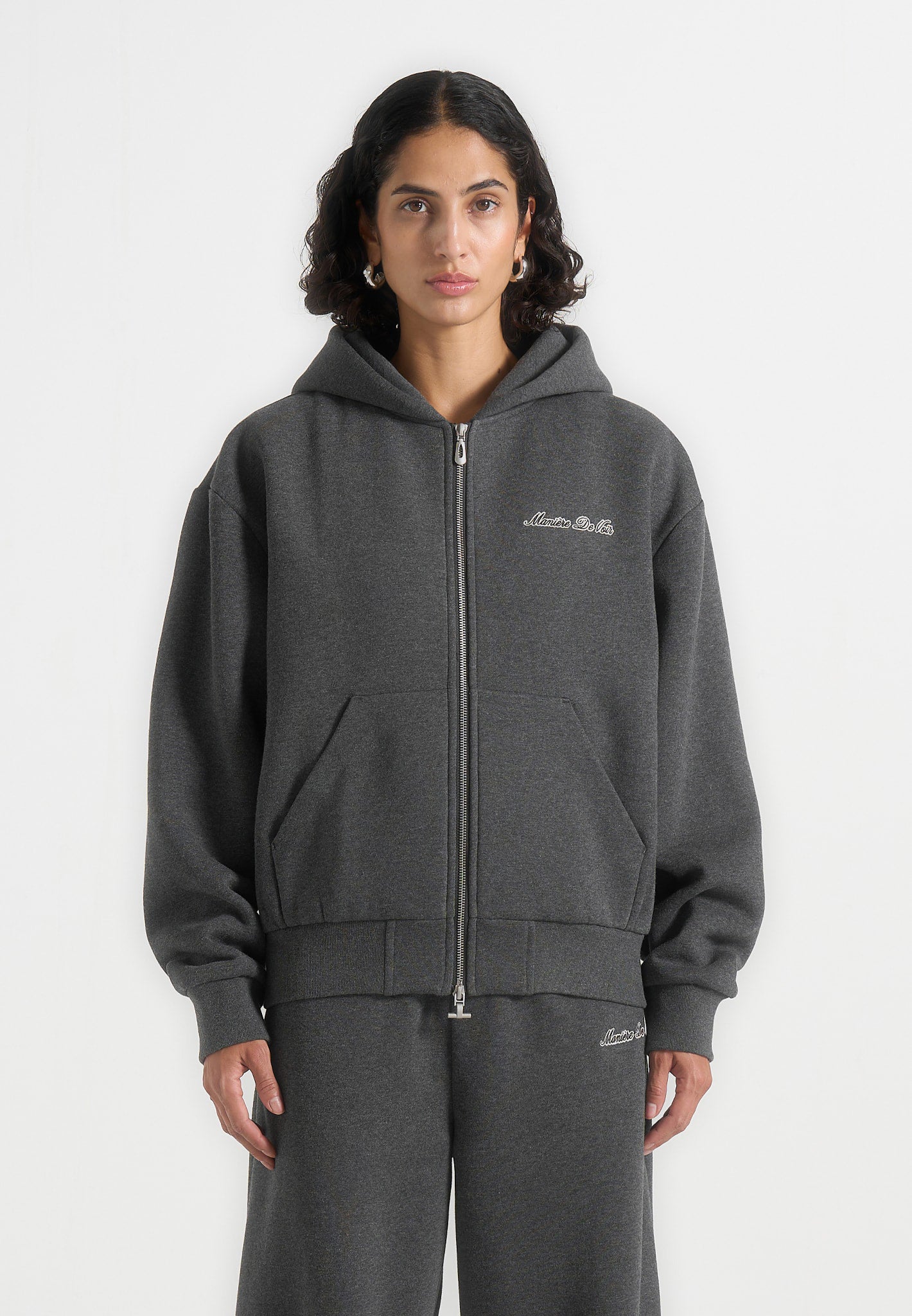 js002-unisex-signature-relaxed-fit-zip-hoodie-charcoal-grey