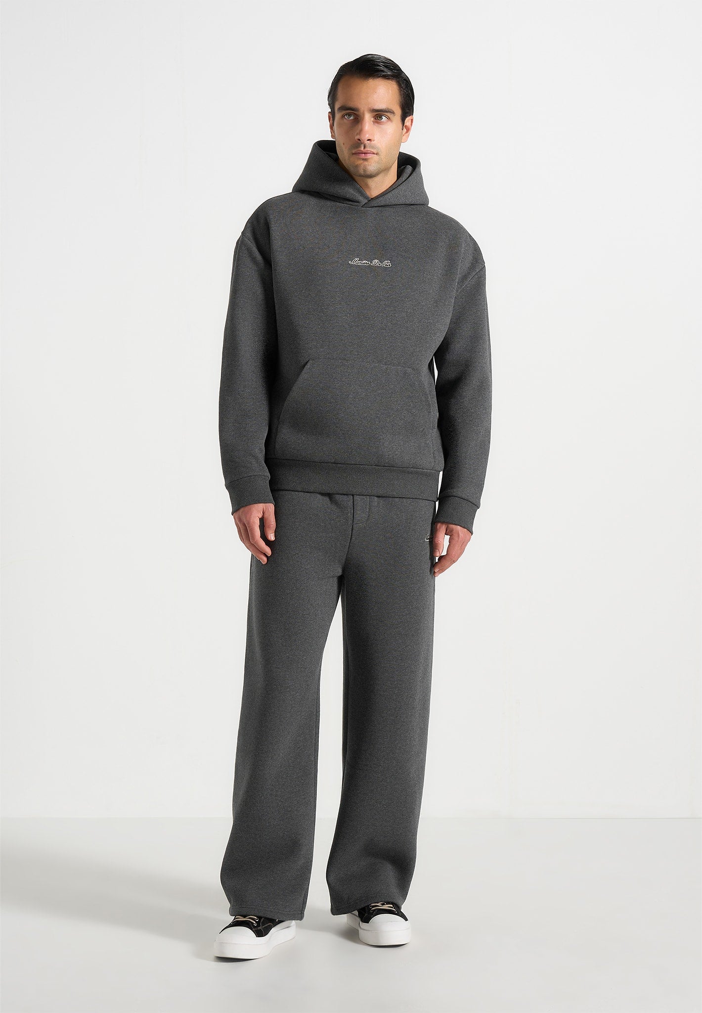 Ollie - Unisex Signature Relaxed Fit Hoodie - Charcoal Grey 