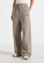 Taylor - Unisex Signature Wide Leg Sweatpants - Taupe