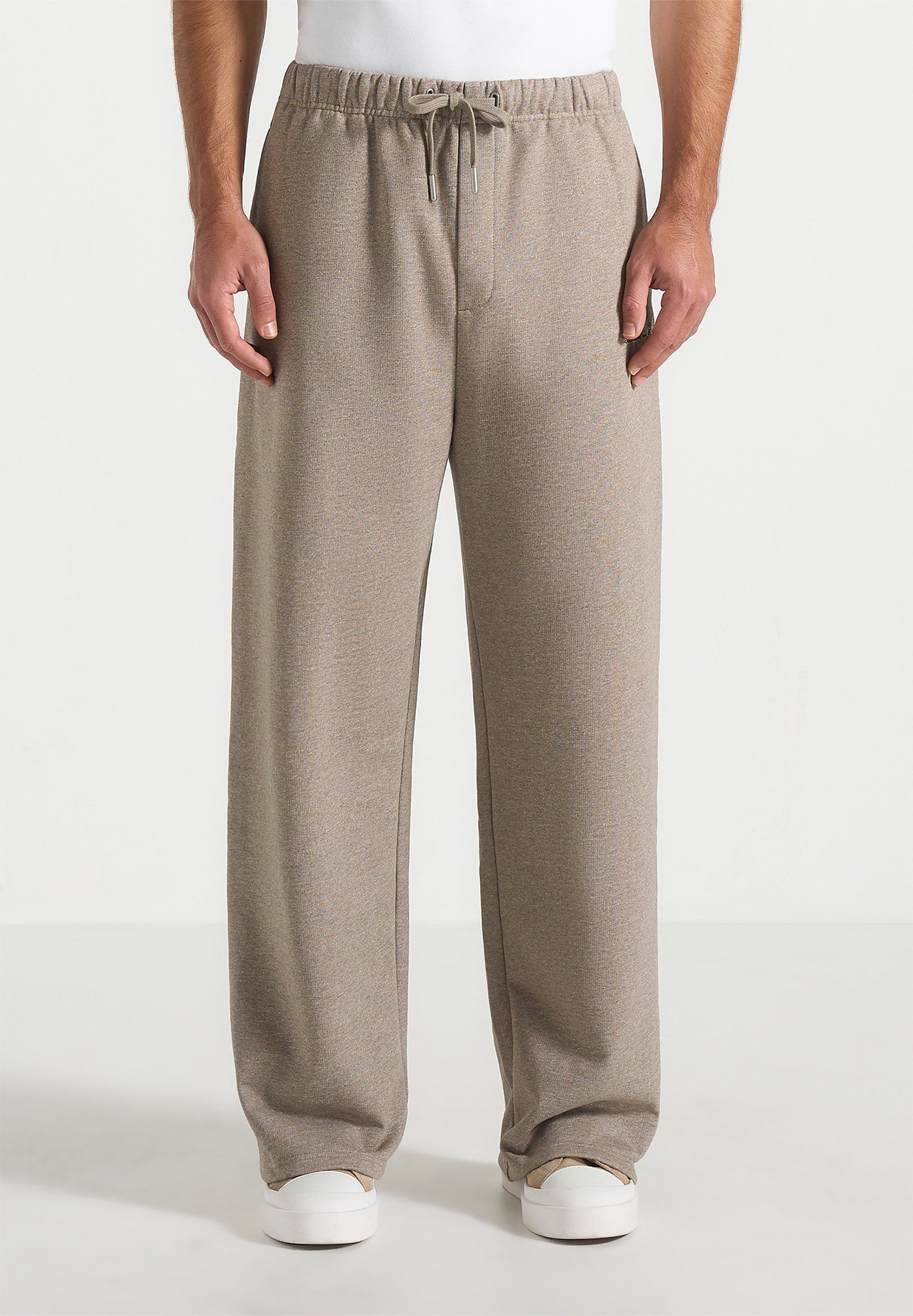 Taylor - Unisex Signature Wide Leg Sweatpants - Taupe