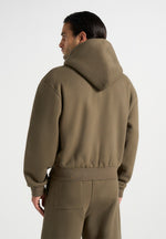 Zia - Unisex Signature Relaxed Fit Zip Hoodie - Olive