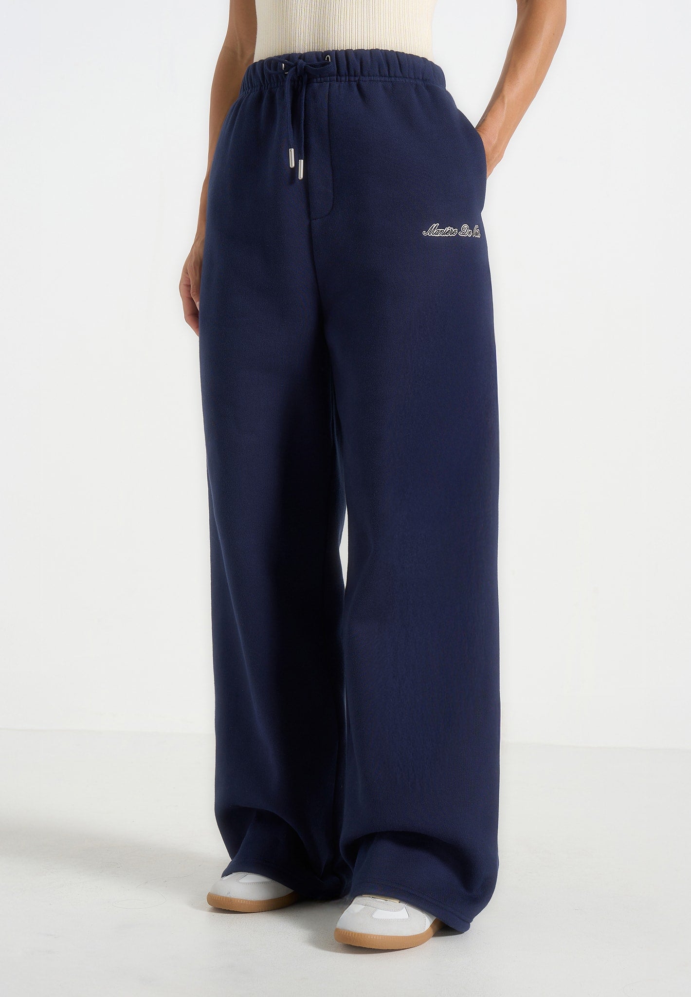 Taylor - Unisex Signature Wide Leg Sweatpants - Navy 