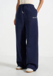 Taylor - Unisex Signature Wide Leg Sweatpants - Navy