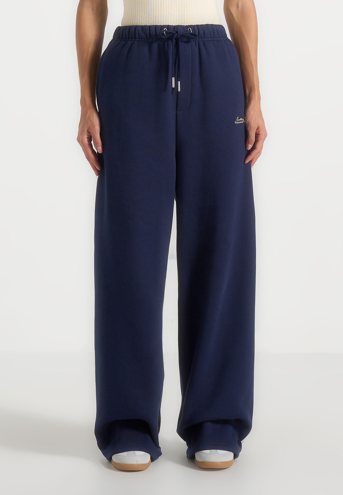 Taylor - Unisex Signature Wide Leg Sweatpants - Navy