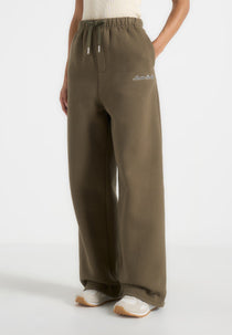 Taylor - Unisex Signature Wide Leg Sweatpants - Olive