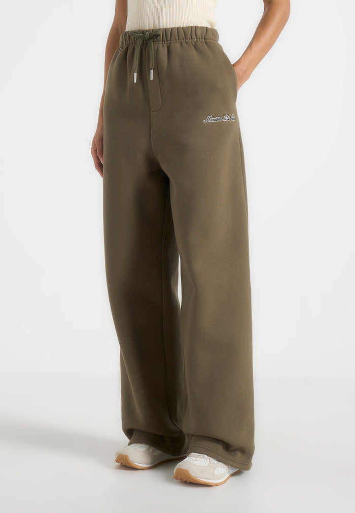 Taylor - Unisex Signature Wide Leg Sweatpants - Olive