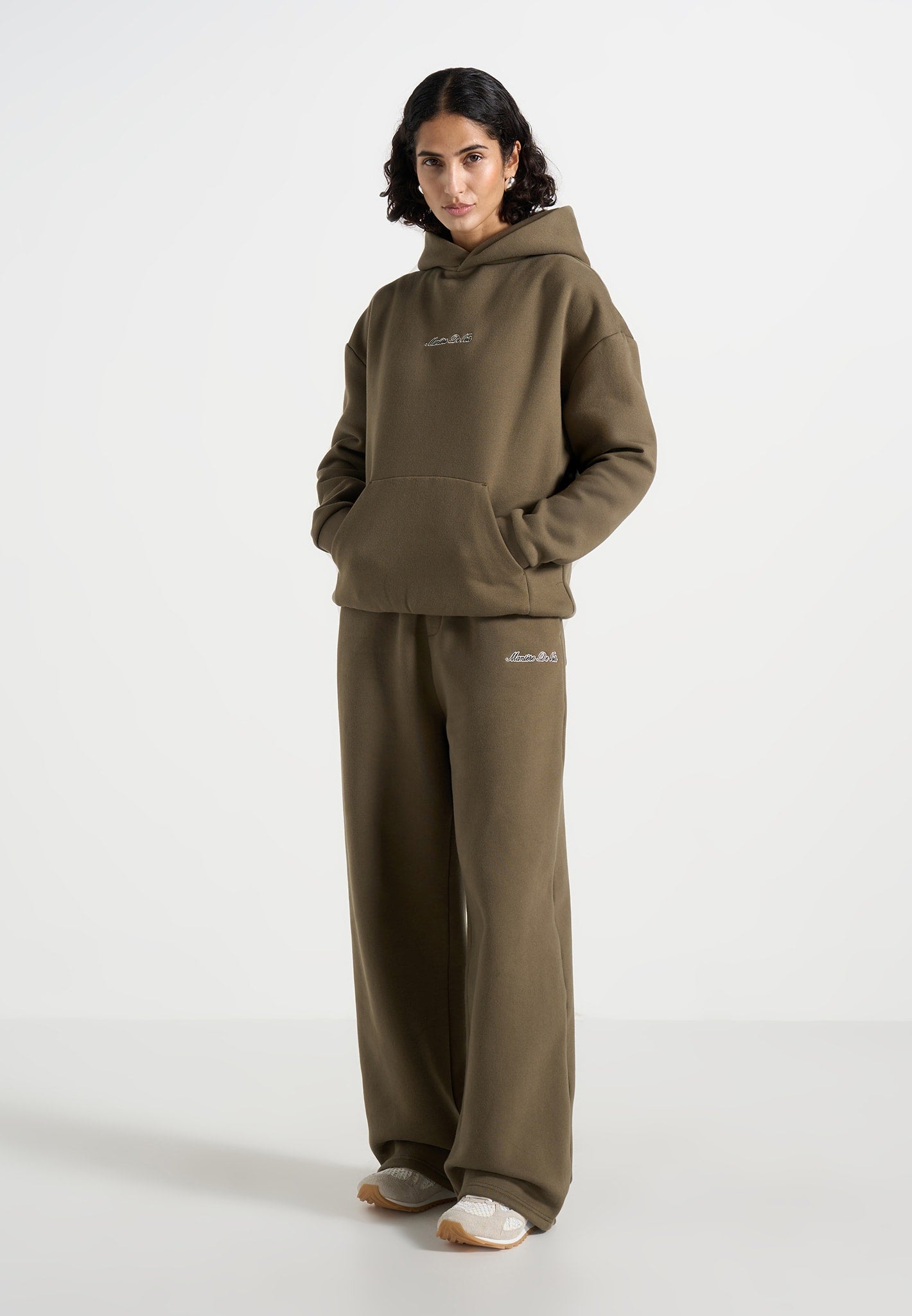 Taylor - Unisex Signature Wide Leg Sweatpants - Olive