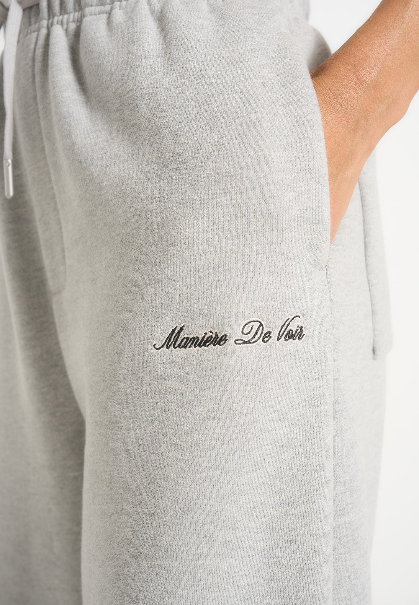 Taylor - Unisex Signature Wide Leg Sweatpants - Marl Grey