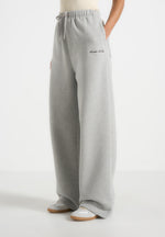 Taylor - Unisex Signature Wide Leg Sweatpants - Marl Grey